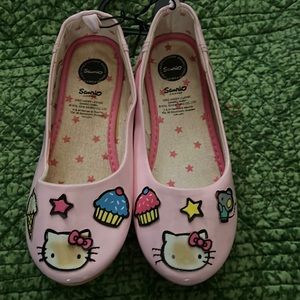Hello Kitty Pink Kids Shoes with Colorful Cupcake Design